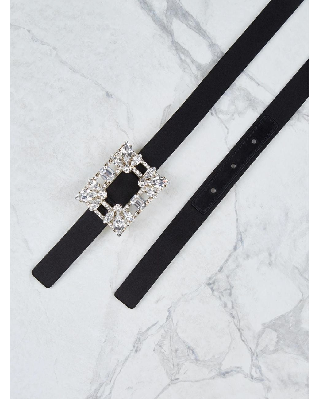 Roger Vivier White Broche Vivier Buckle Belt