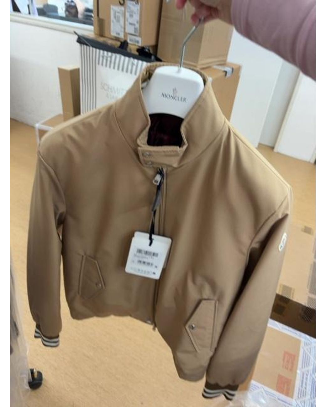 Moncler Natural Moncler Prieure Reversible Down Bomber Jacket for men