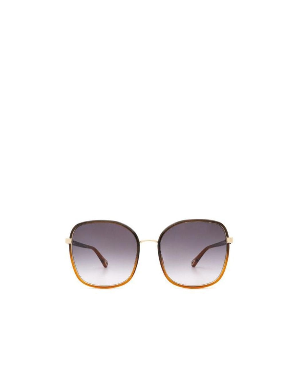 Chloé White Tinted Oversize-Frame Sunglasses