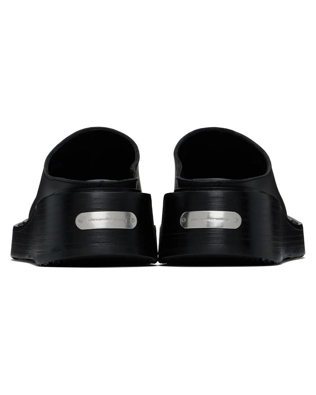 Alexander Wang Black Square Toe Slip-On Mules