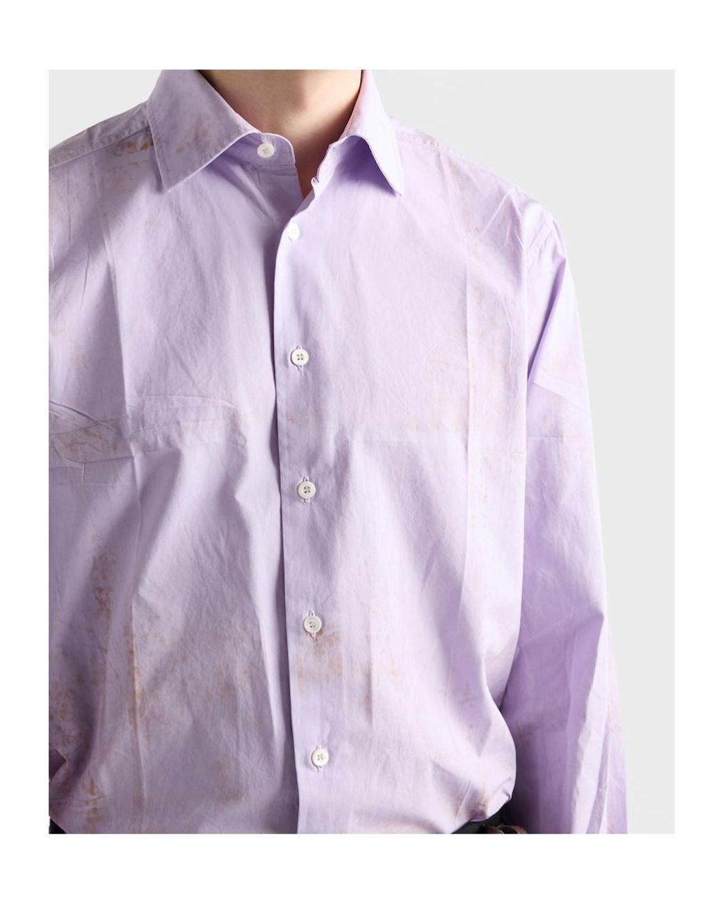 Prada Purple Cotton Shirt for men