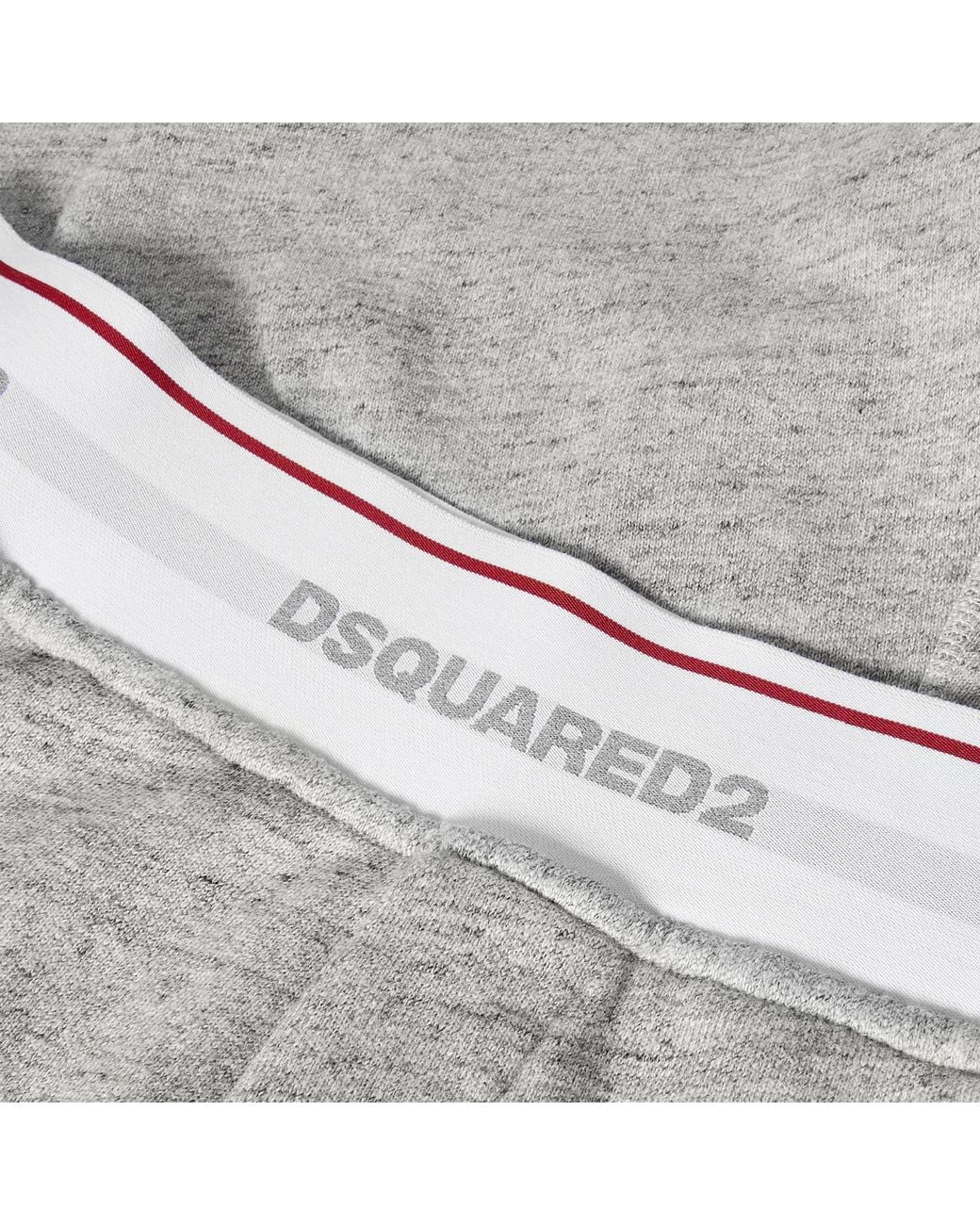 DSquared² Gray Fleece Jogger Shorts for men