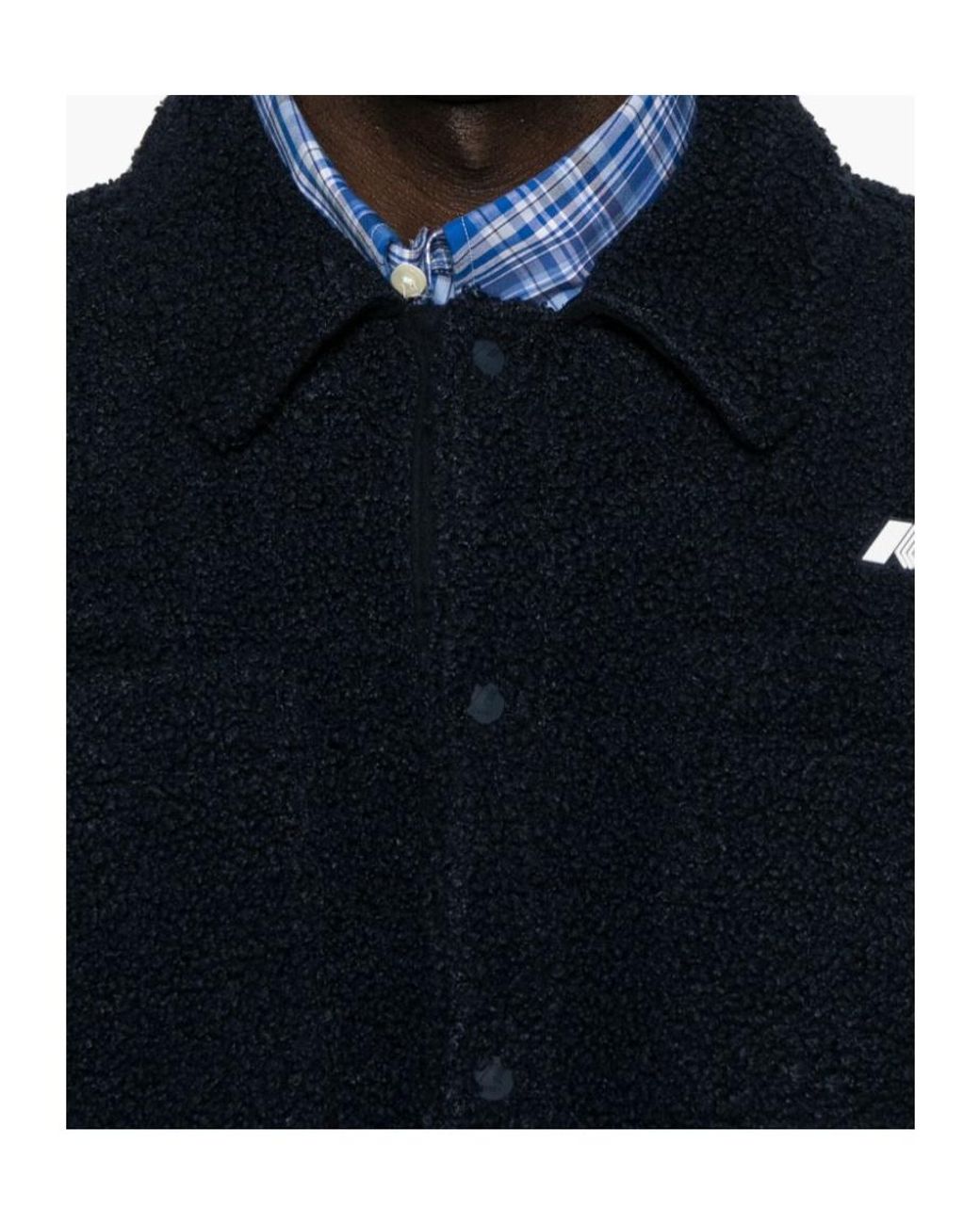 K-Way Blue Cameron Sherpa Polar Fleece Jacket for men