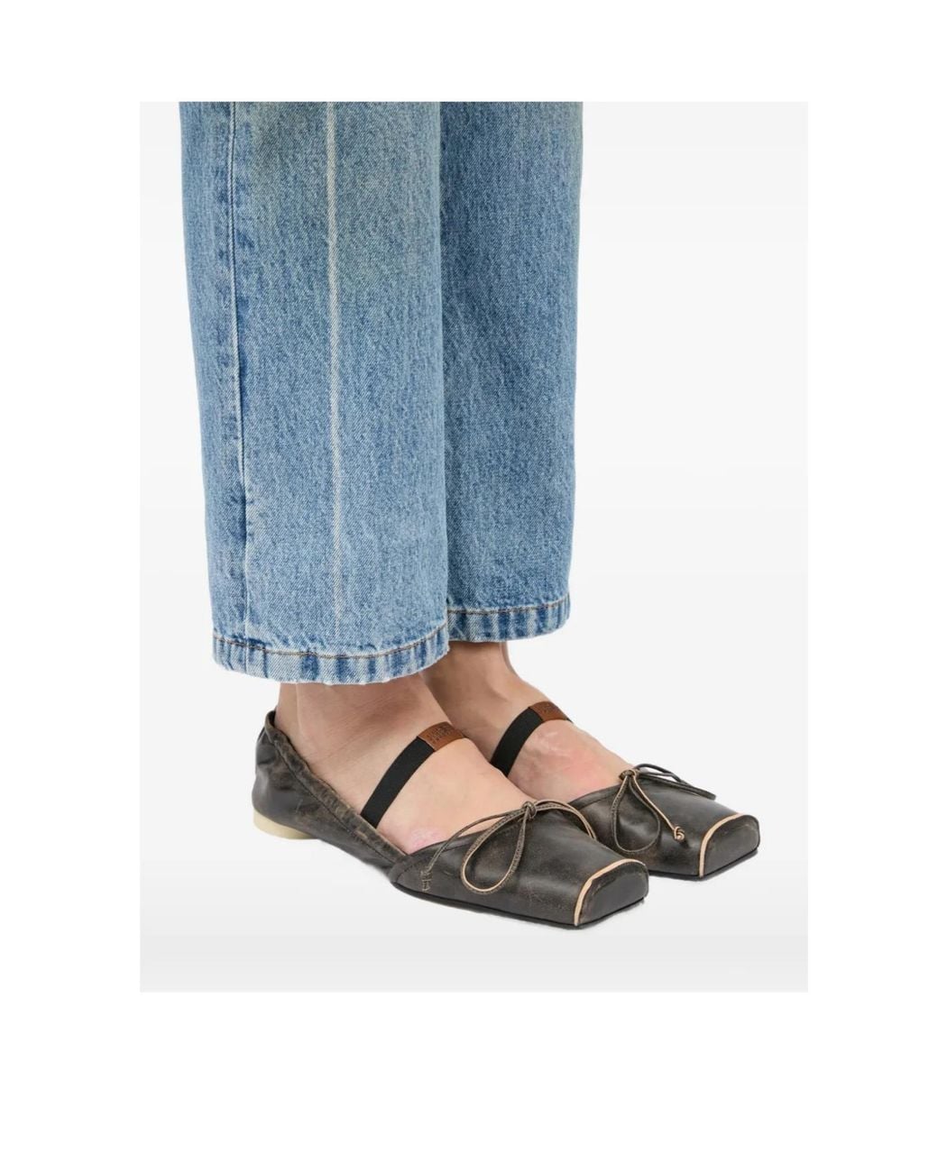 MM6 by Maison Margiela Multicolor Elastic Strap Ballet Flats