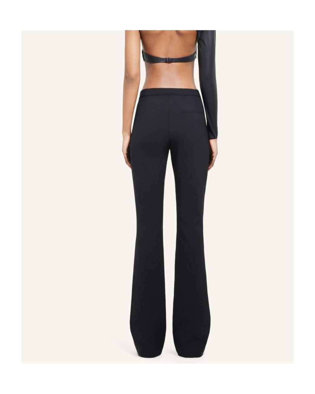 Courreges Black Courrèges Oblique Tailored Flared Pants