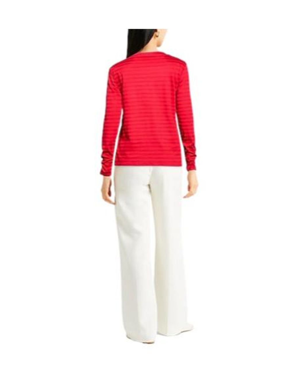 Max Mara Red Printed Long-Sleeve T-Shirt