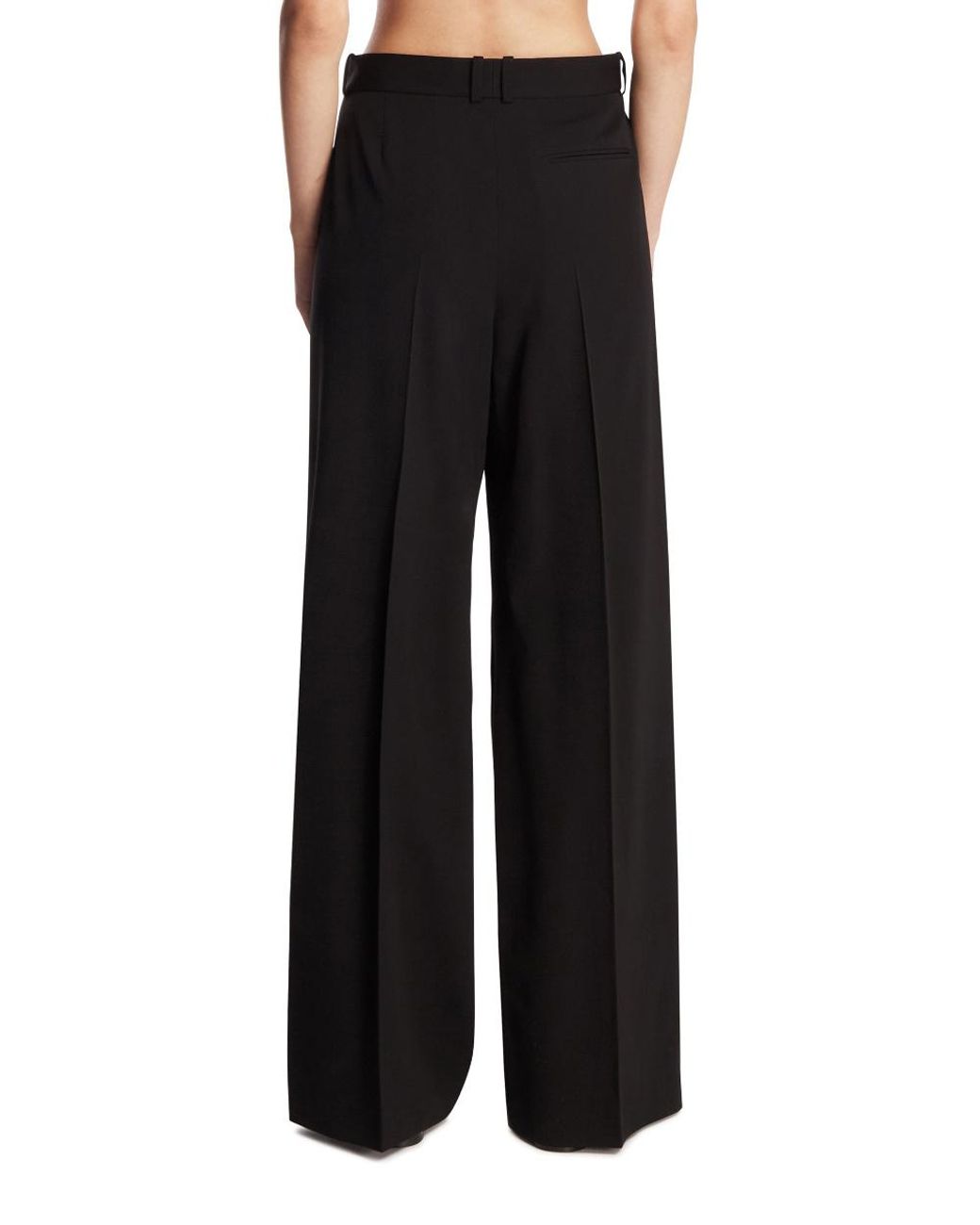 The Row Black Daniela Pleated Wide-Leg Pants