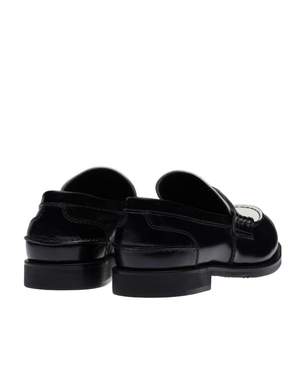 Miu Miu Black Leather Penny Loafers