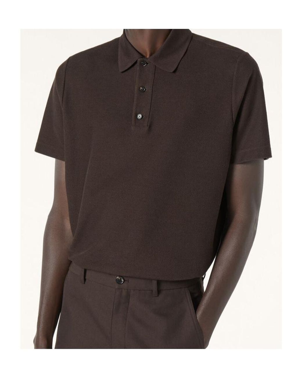Loro Piana Brown Cerro Polo Shirt for men