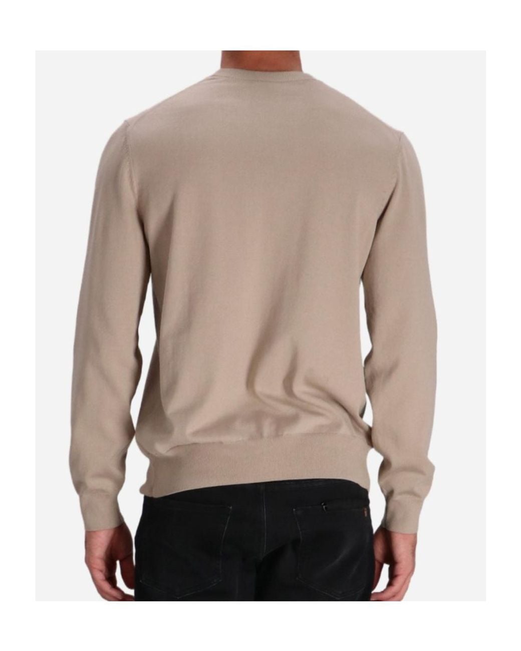 Boss Natural Long-Sleeved V-Neck Jumper for men