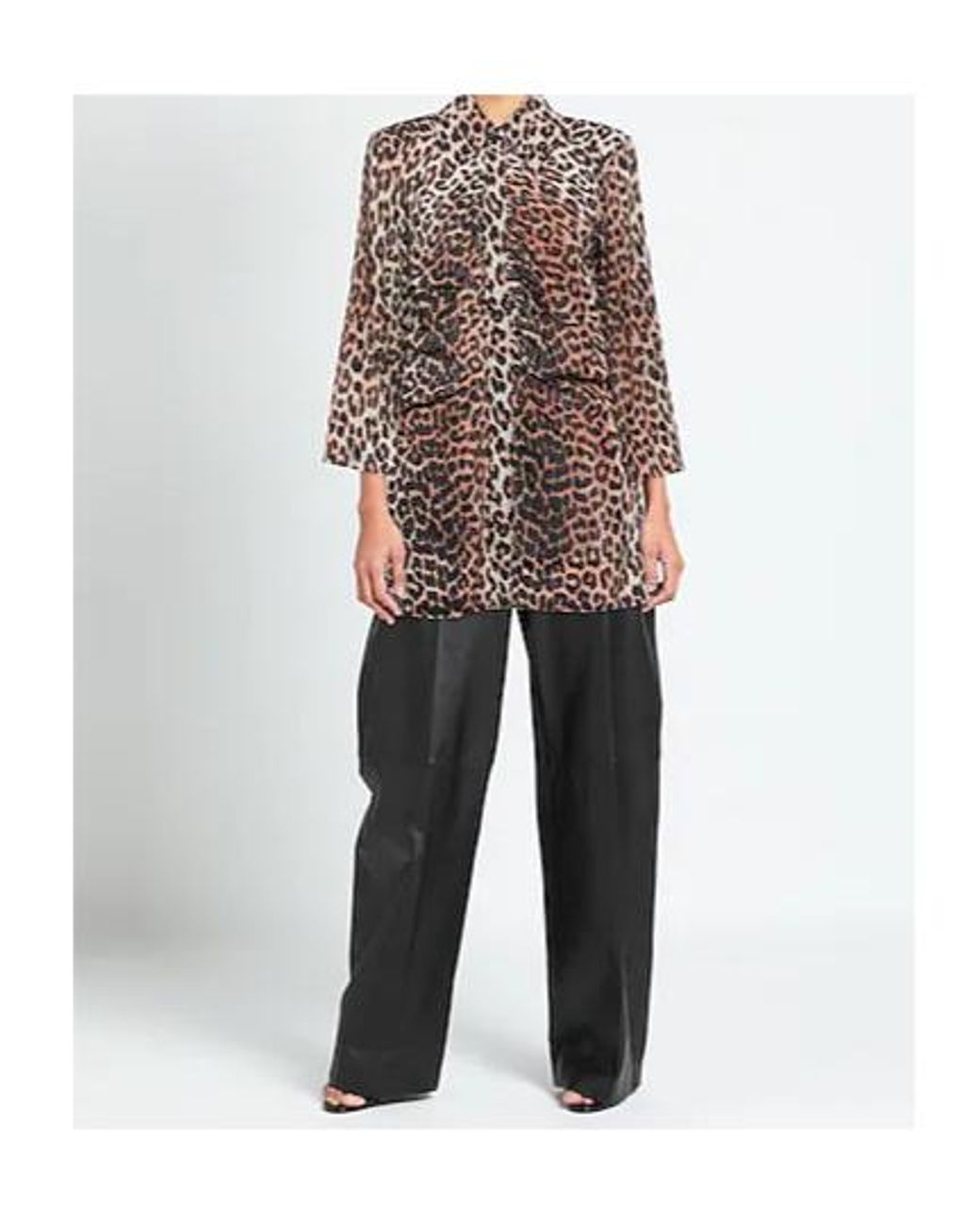 Ganni Brown Patterned Shirts Blouses