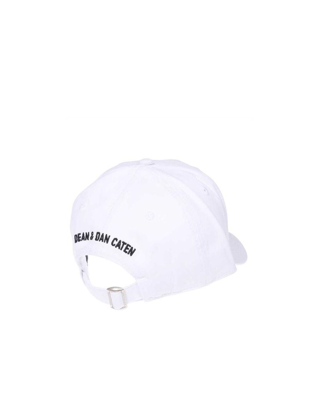 DSquared² White Logo Printed Curved Peak Cap