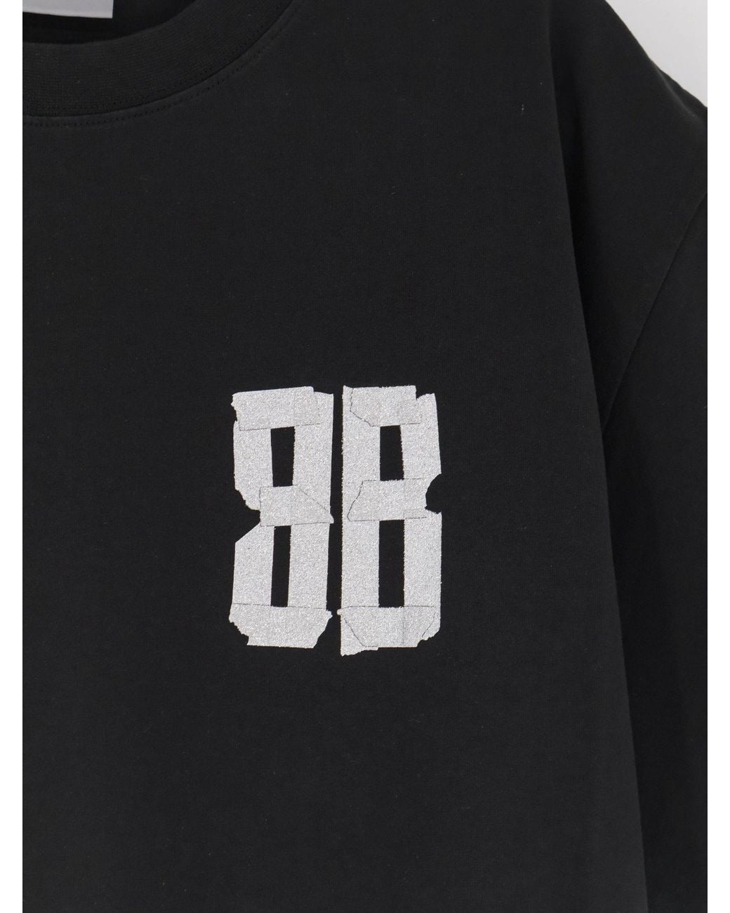 Balenciaga Black Logo Printed Crewneck T-Shirt