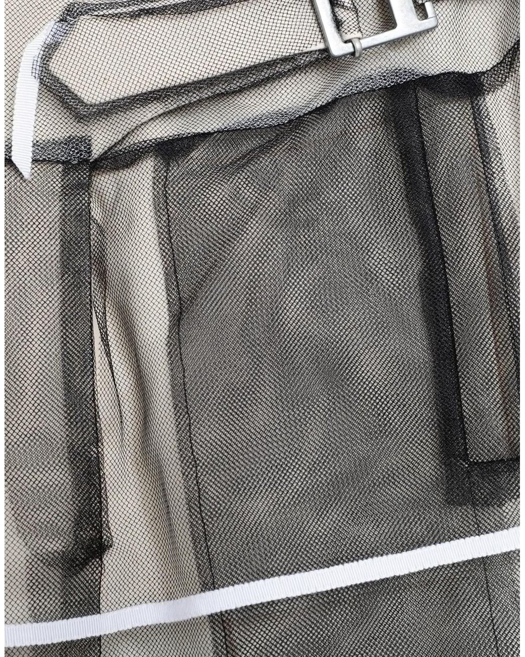 Maison Margiela White Twotone Spliced Dress