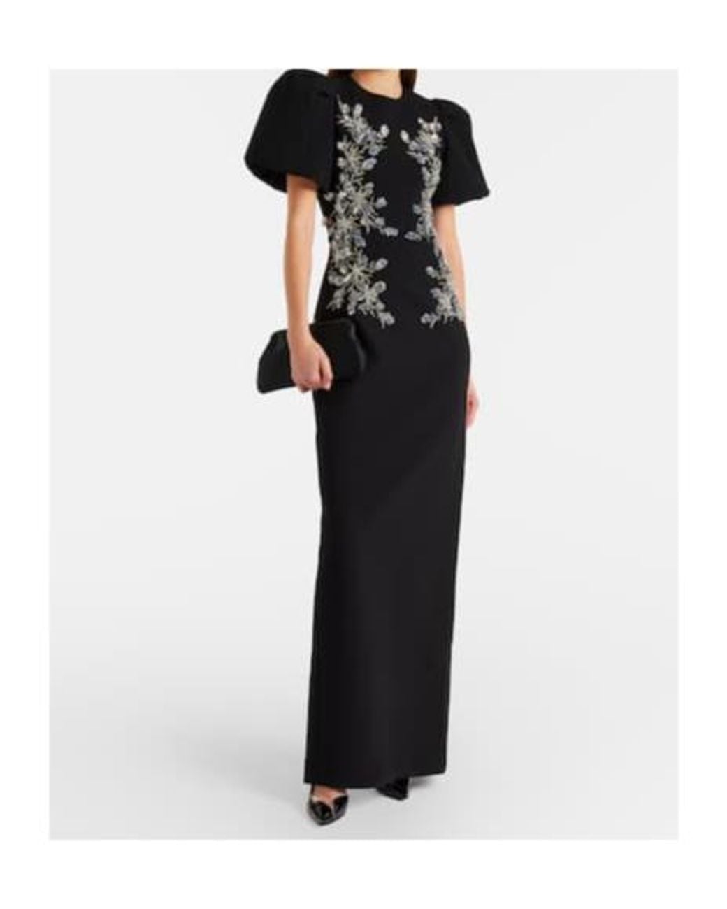 Rebecca Vallance Black Zephyr Embellished Gown