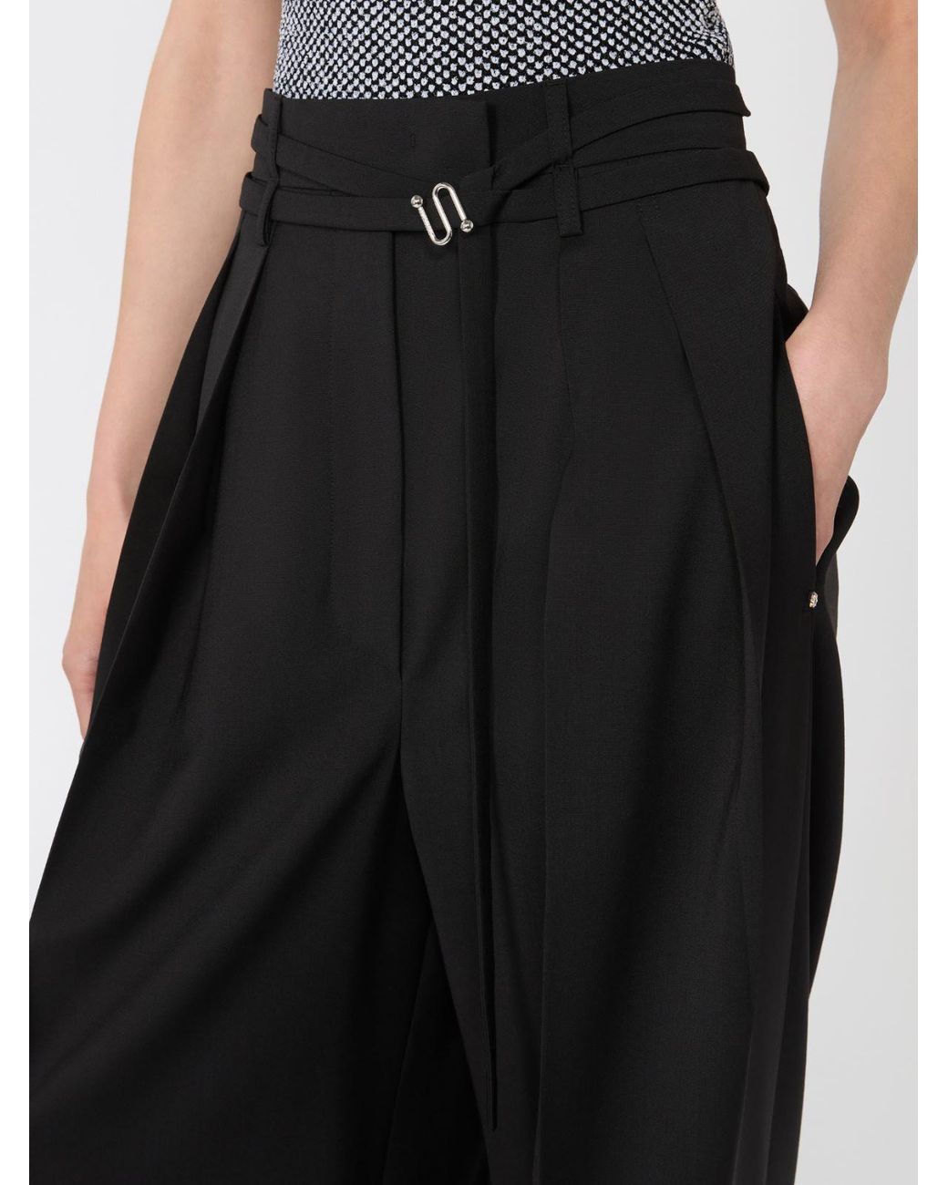 Sportmax Black Spxbautta Wide-Fit Trousers