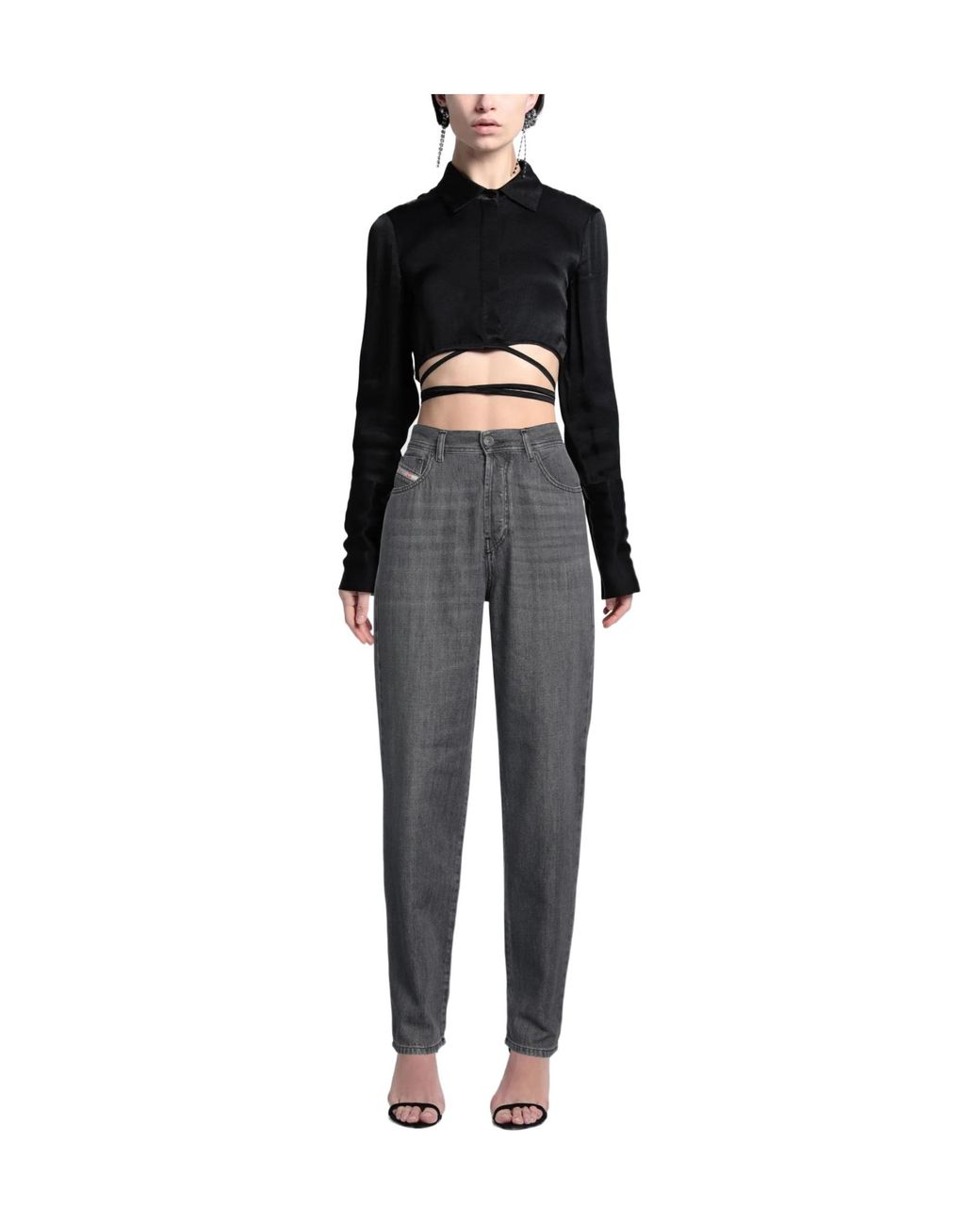 DIESEL Gray Denim Trousers