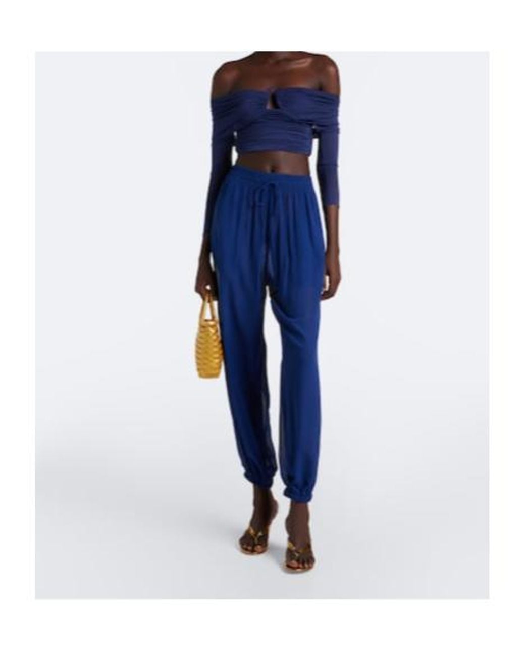 Christopher Esber Blue Bennett Silk Balloon Pants