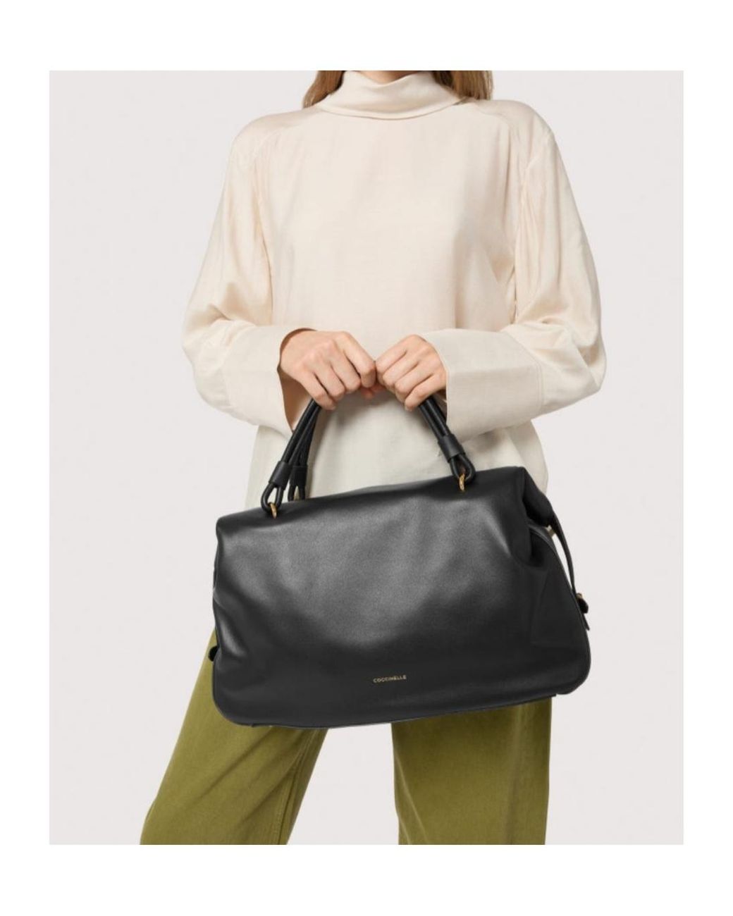 Coccinelle Black Lizzie Medium Tote Bag