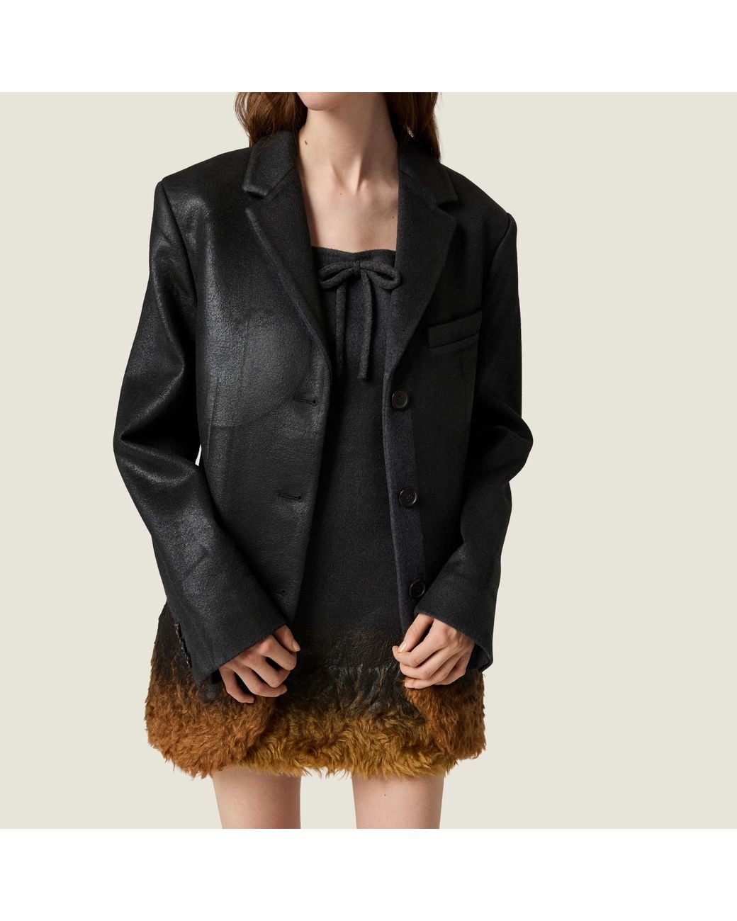 Miu Miu Black Single-Breasted Jacket