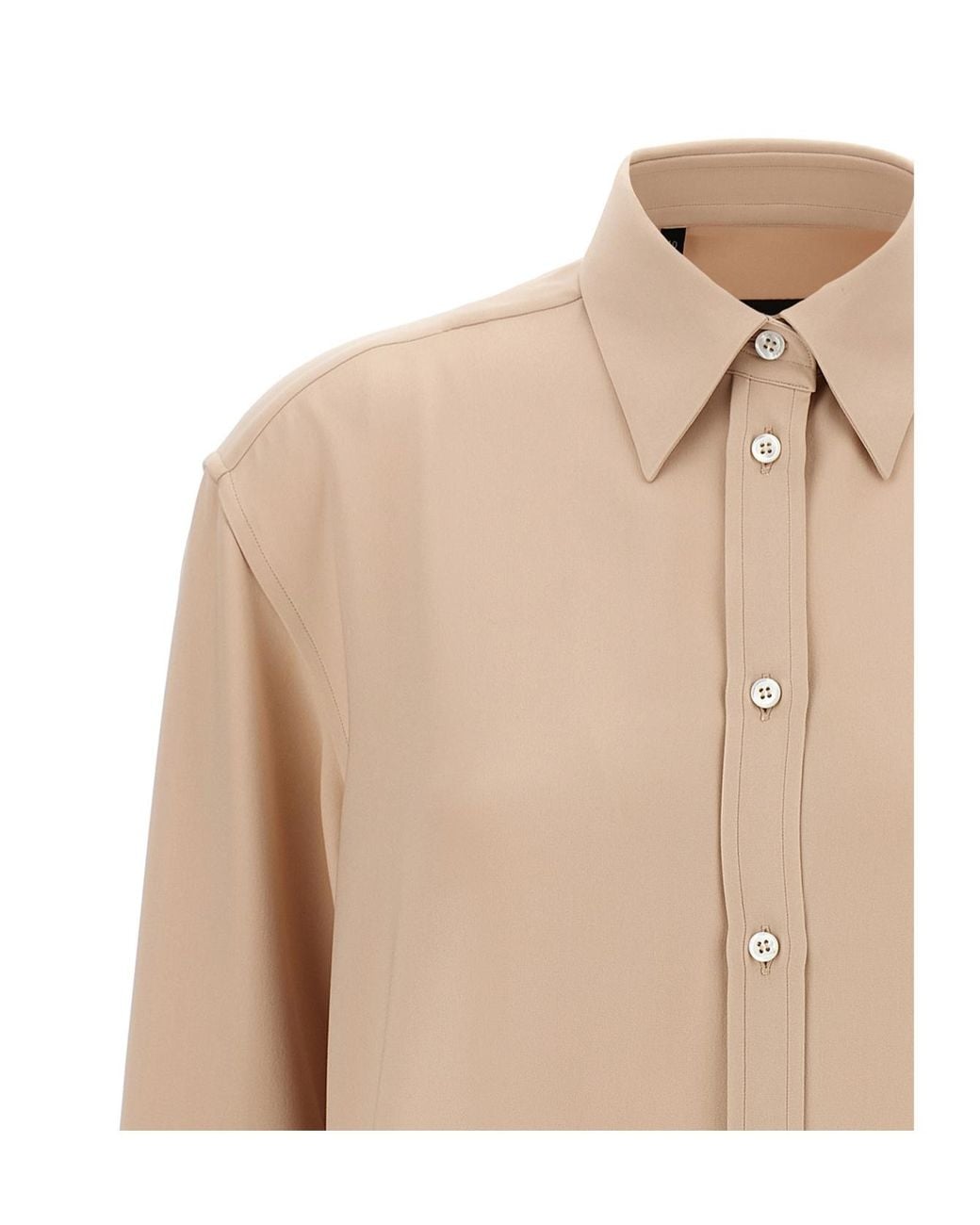 Brioni Natural Buttoned Oversized Shirt