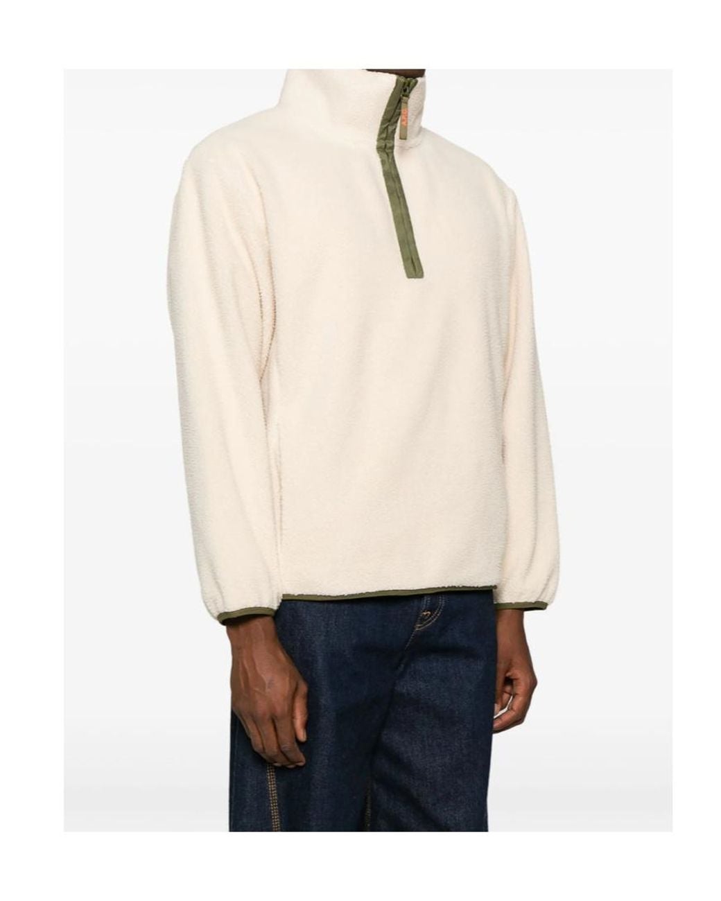 A.P.C. White Half-Zipped Sweatshirt for men