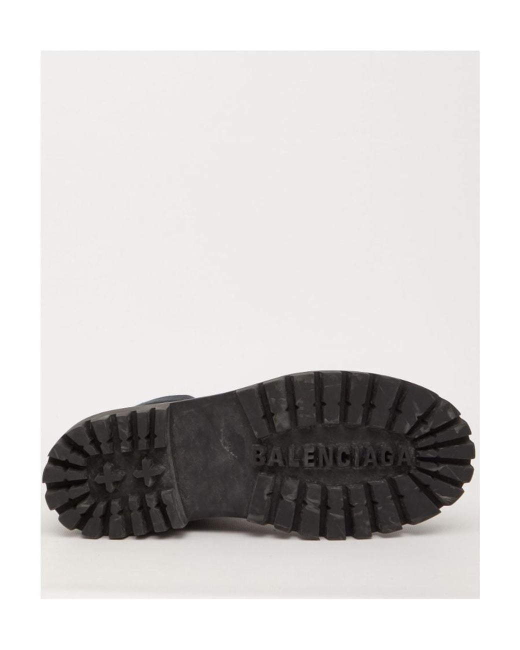 Balenciaga Black Worn-Out Effect Combat Boots for men
