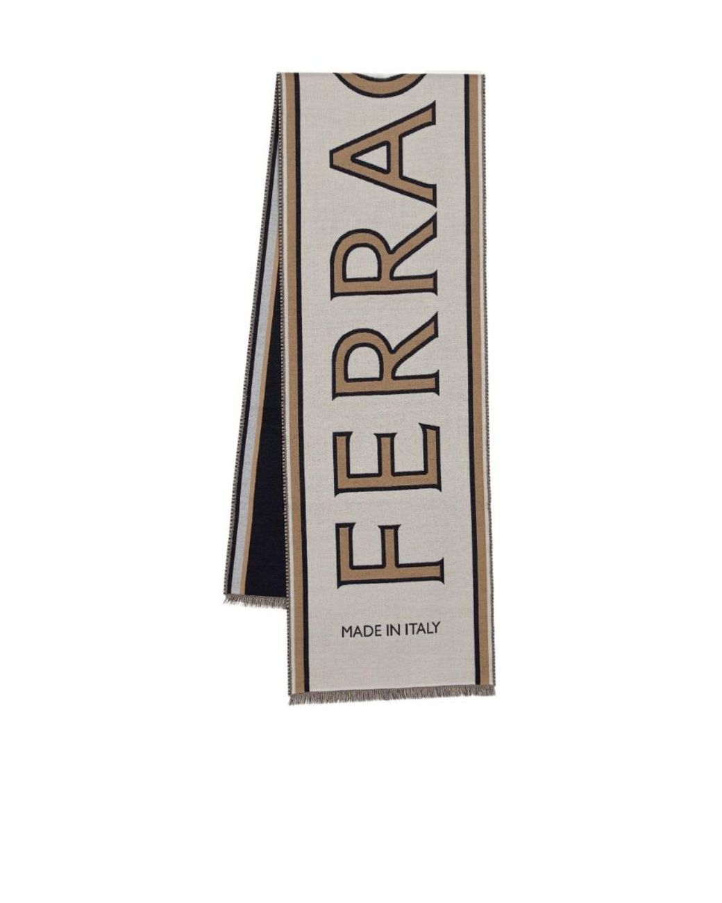 Ferragamo White Ferragamo Maxi-Logo Scarf for men
