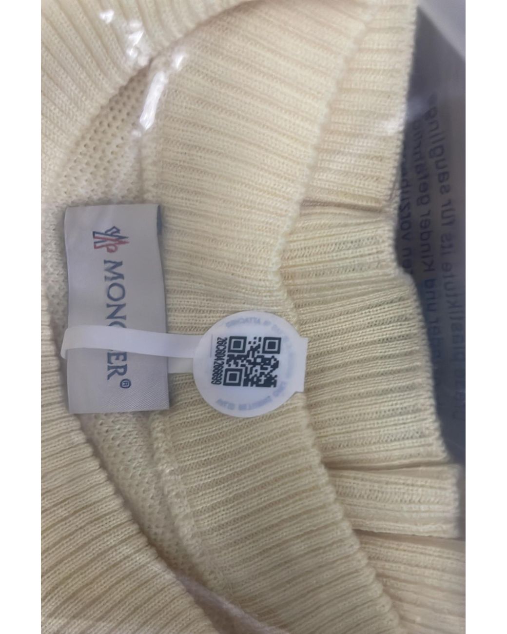 Moncler Natural Logo Patch Crewneck Jumper for men