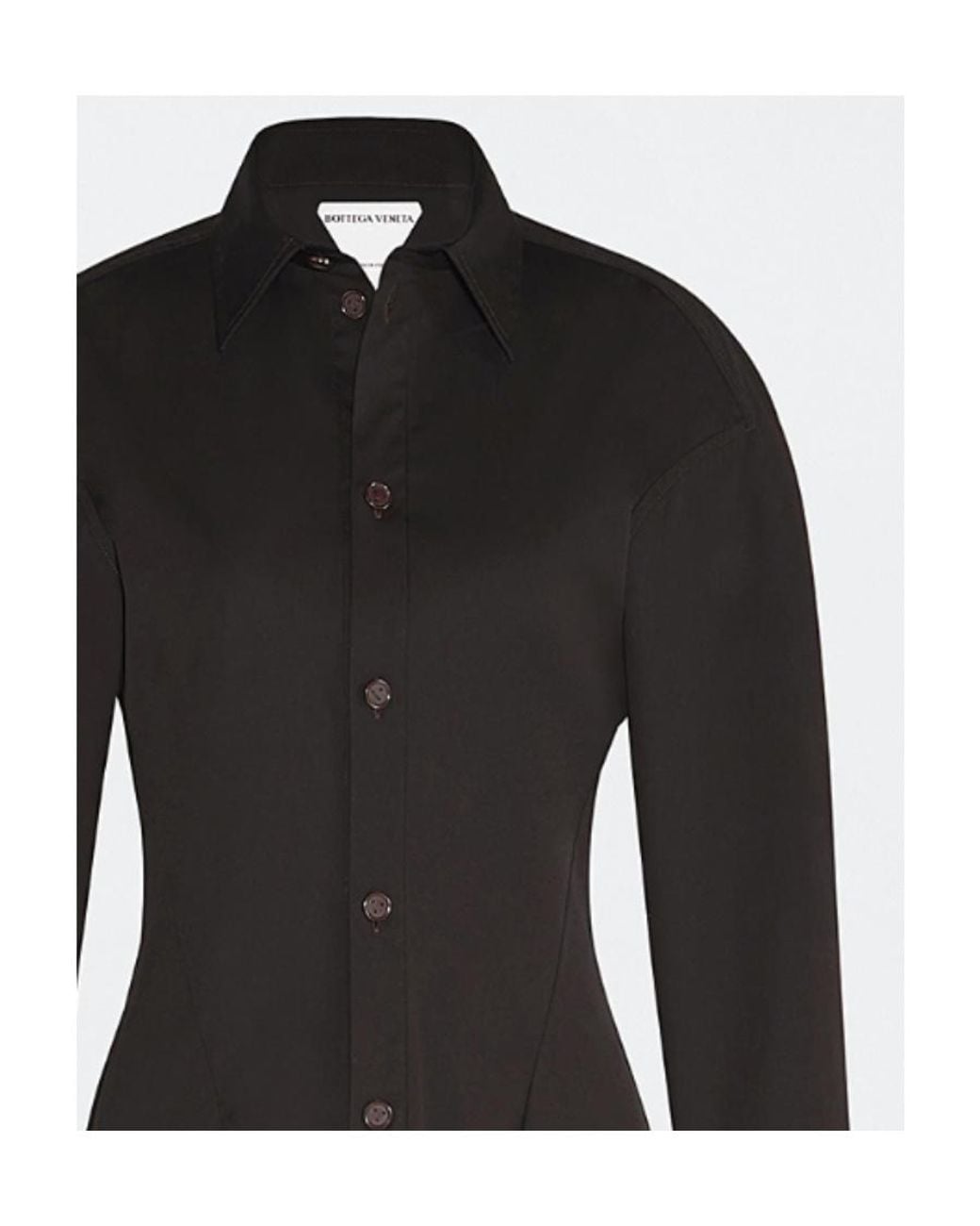 Bottega Veneta Black Classic Button-Up Shirt