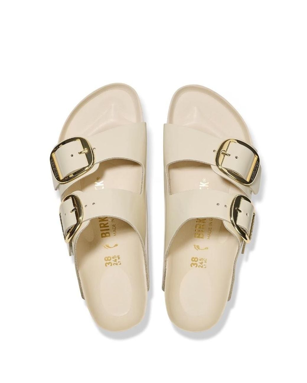 Birkenstock White Arizona Big Buckle High Shine