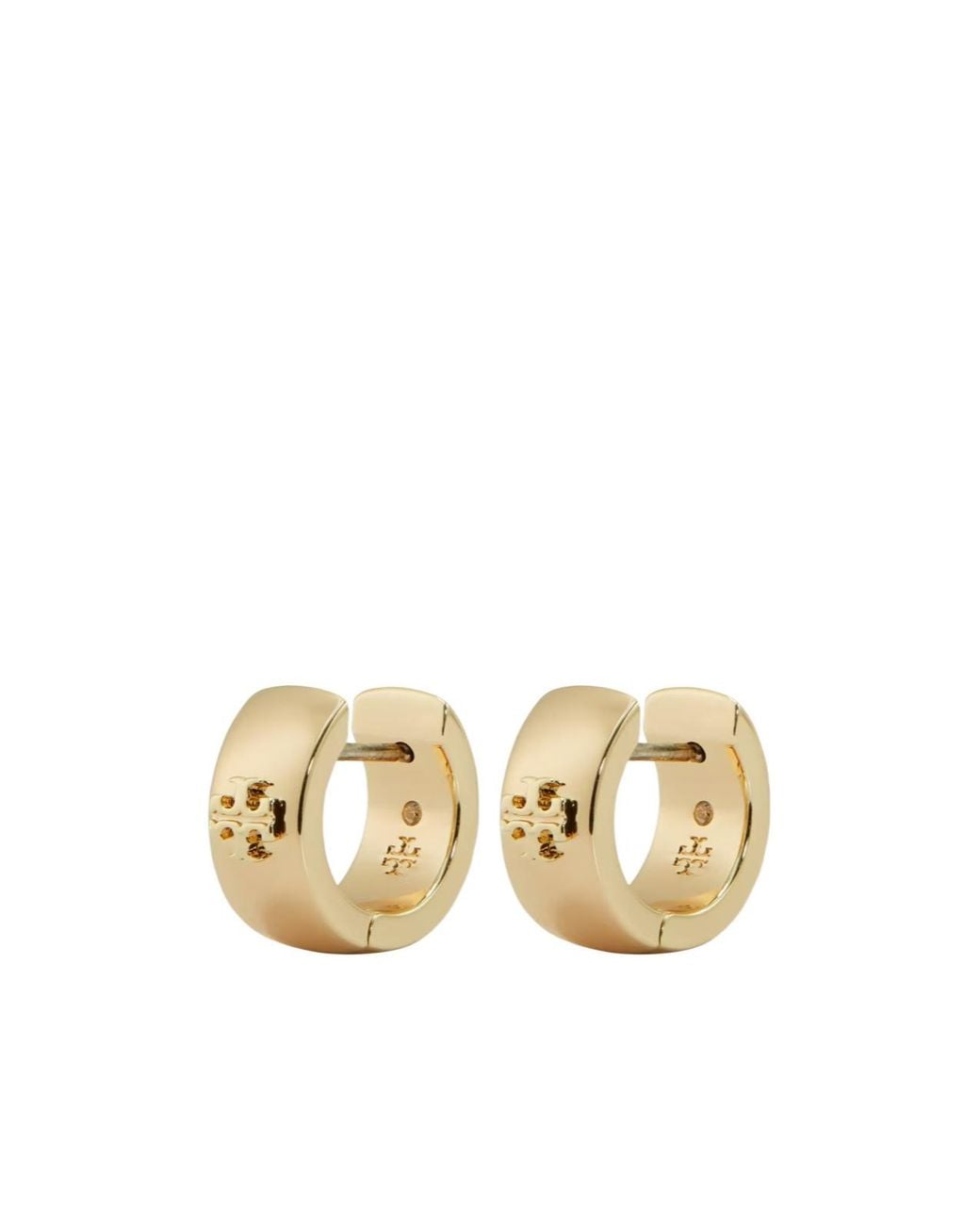 Tory Burch Metallic Icon Huggie Earrings