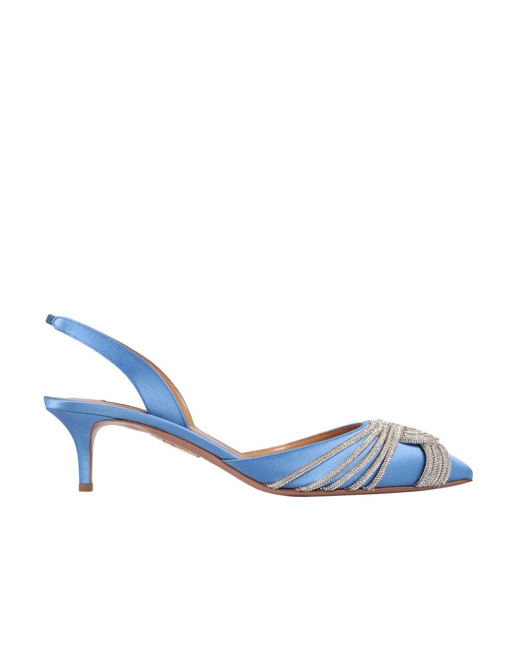 Aquazzura Blue Gatsby 50Mm Slingback Pumps
