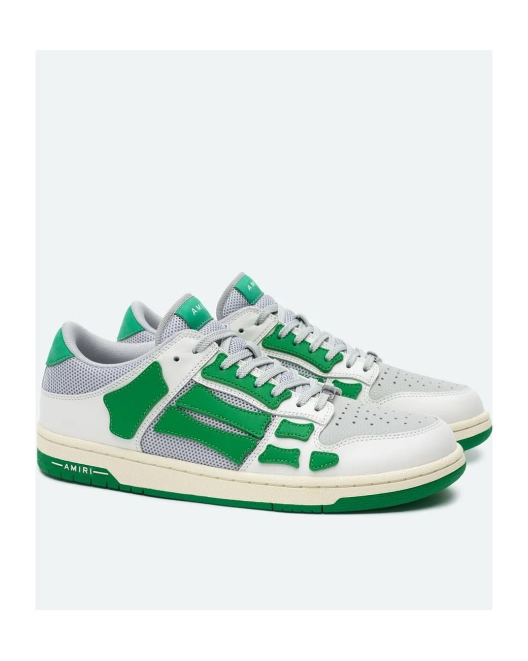 Amiri Green Skel-Top Leather Sneakers for men