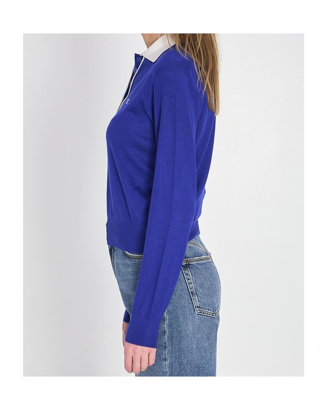 Céline Blue Polo Sweater