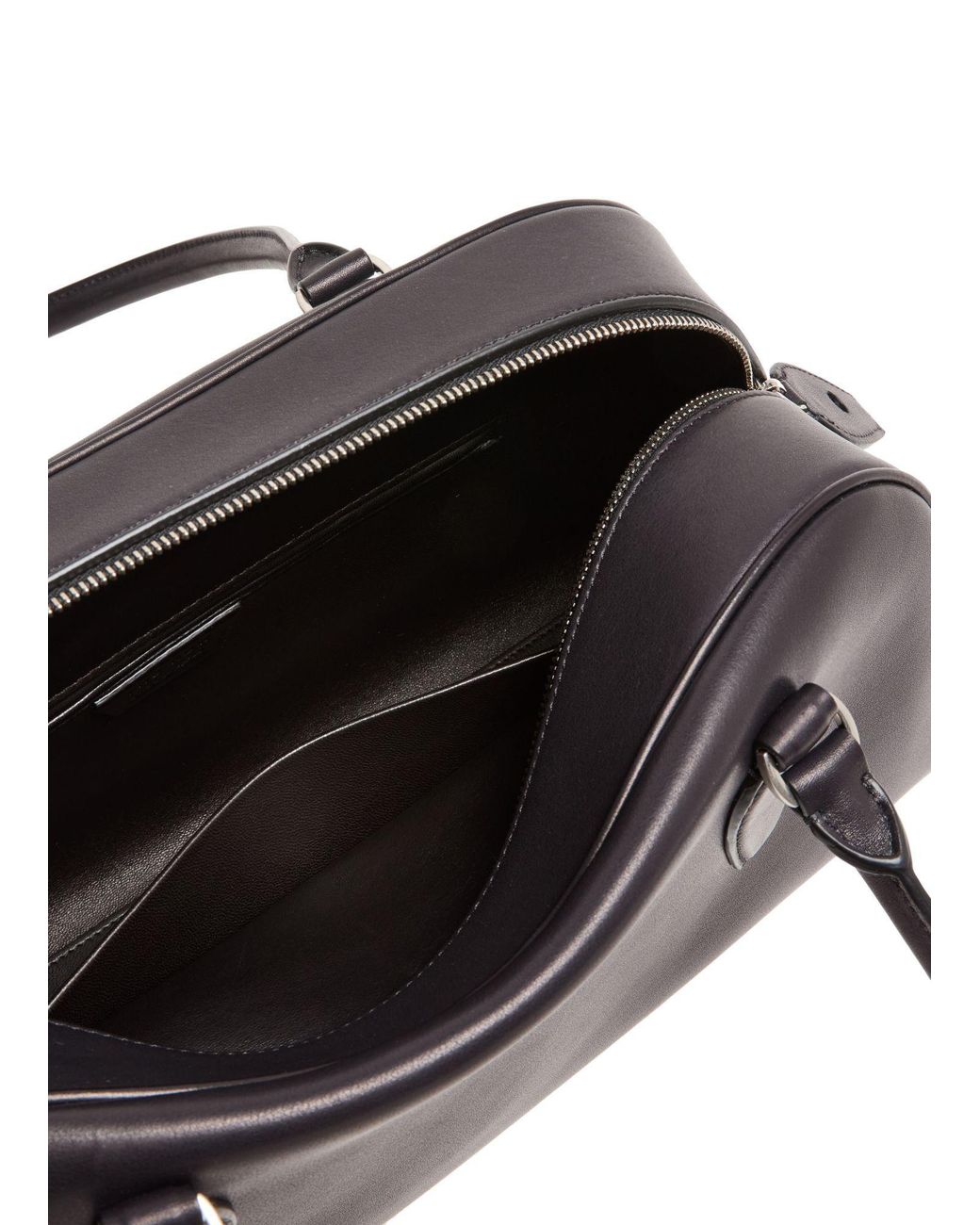 The Row Black E/W India Leather Shoulder Bag