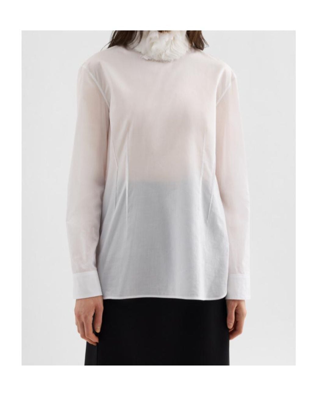 Jil Sander White Long-Sleeved Top