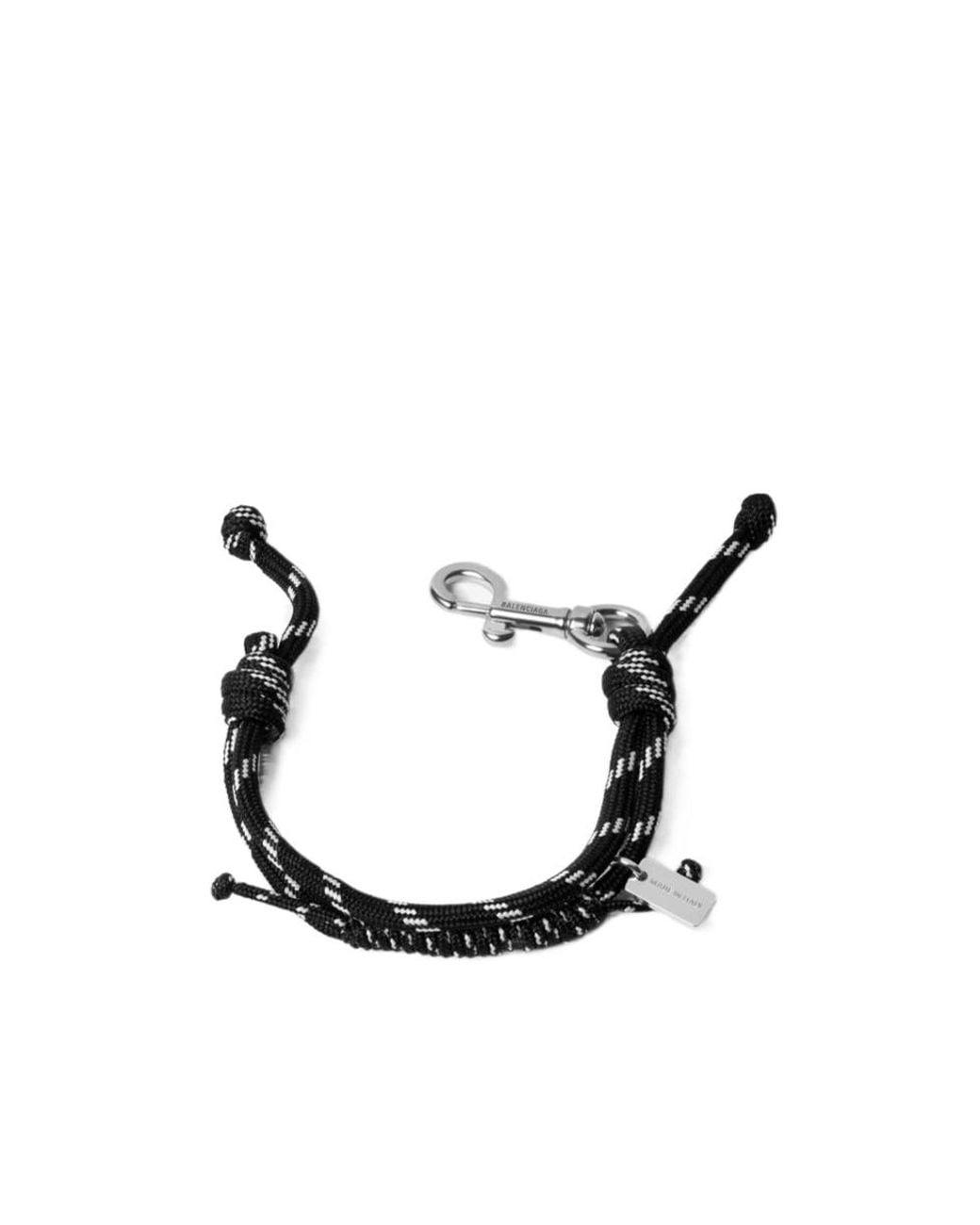 Balenciaga Black Malibu Cord Bracelet