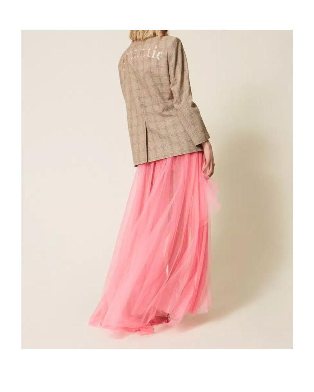 Twinset Pink X Myfo Asymmetric Tulle Skirt