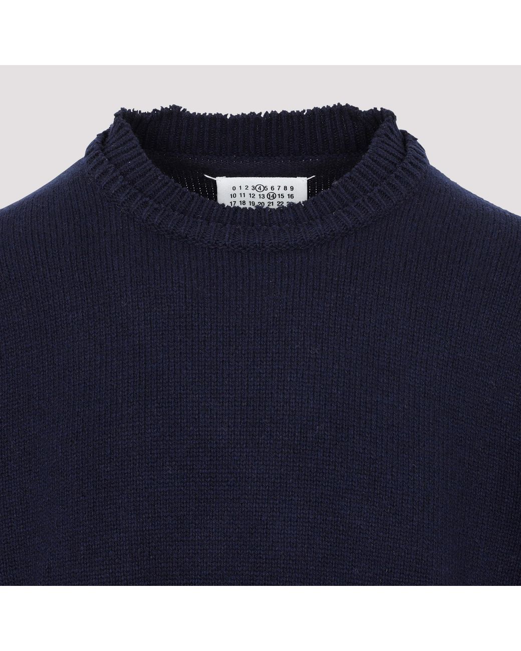 Maison Margiela Blue Elbow Patch Jumper for men