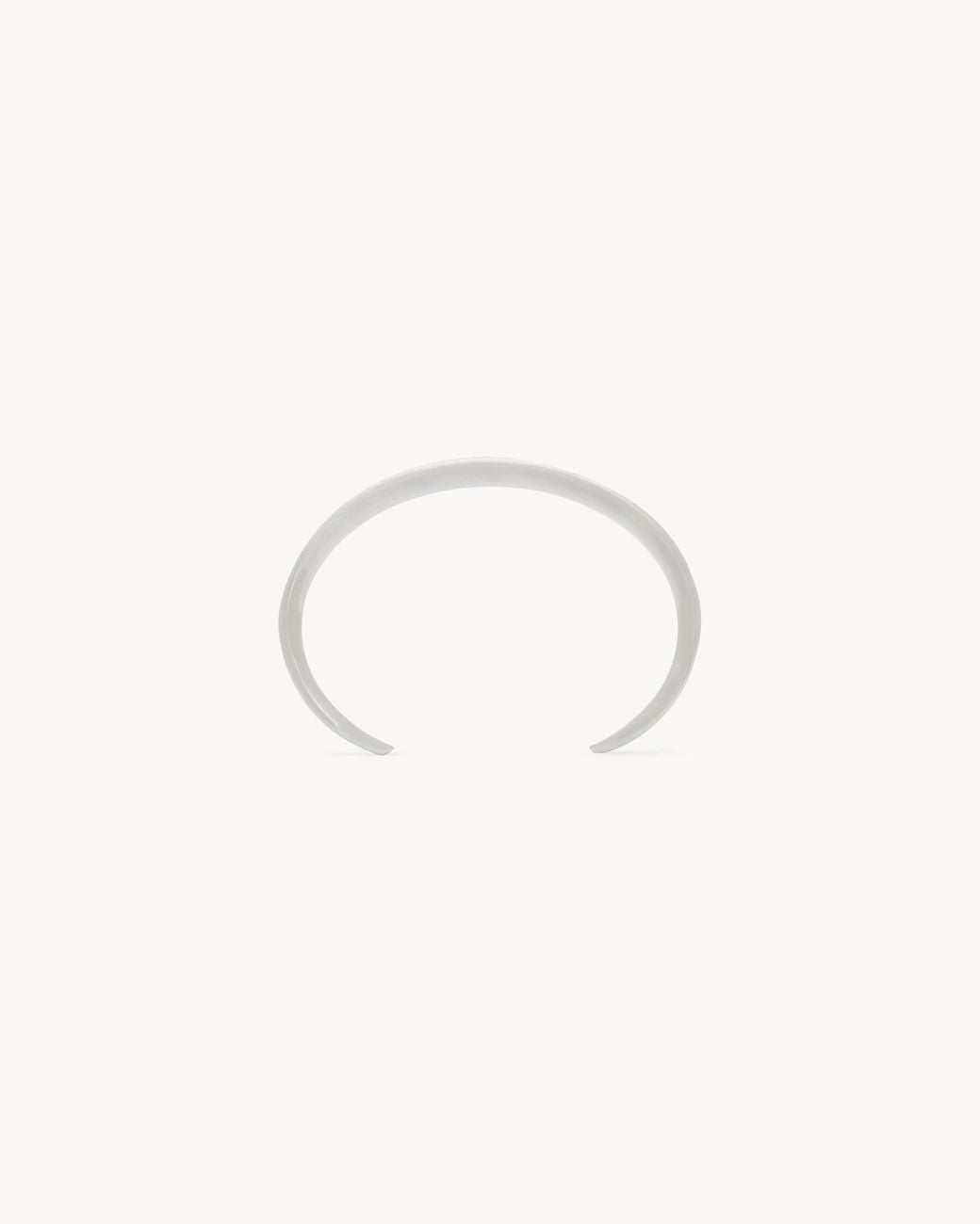 Saint Laurent White Groove Cuff for men