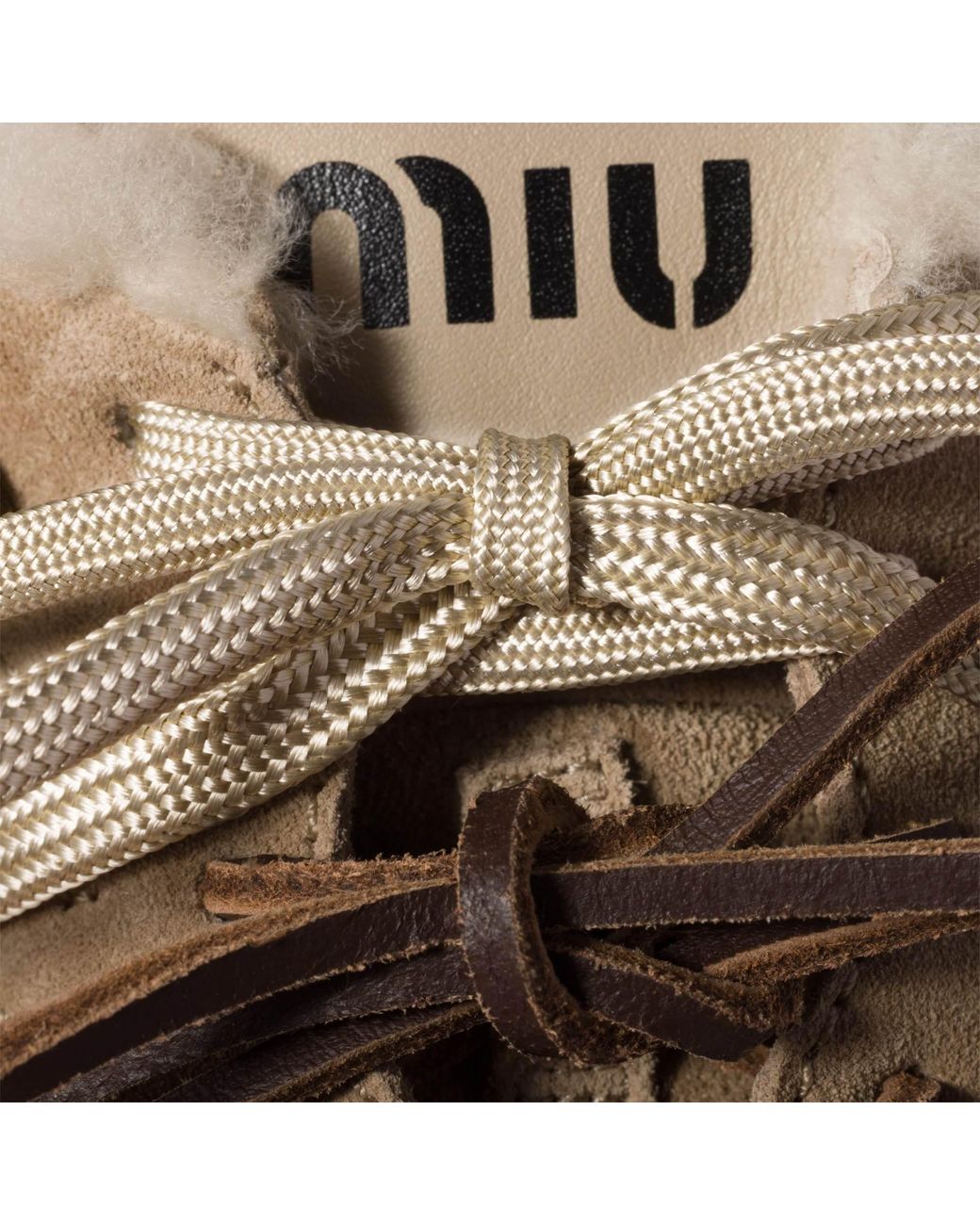 Miu Miu Multicolor Shearling-Lined Suede Sneakers