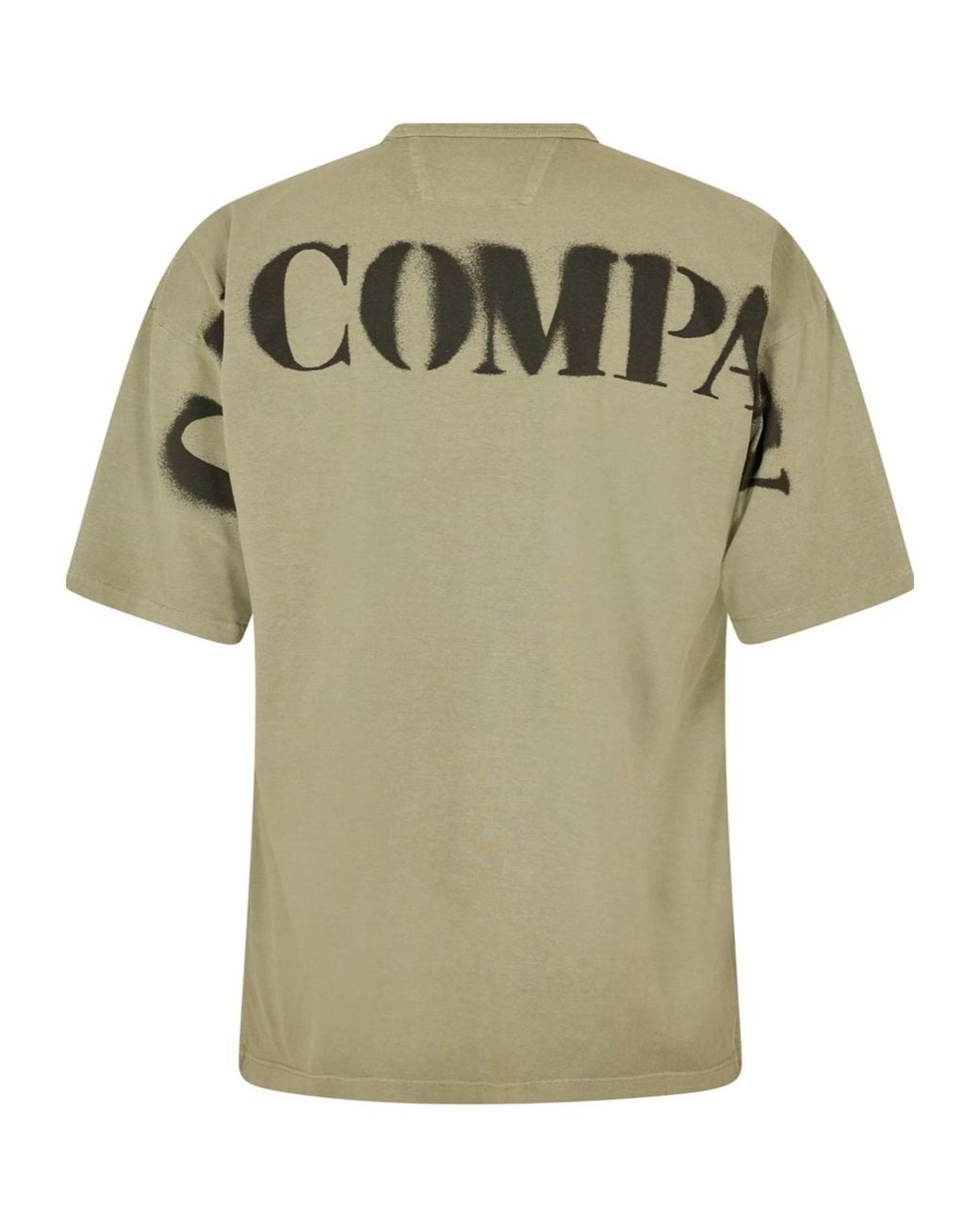 C P Company Green Logo Crew Neck T-Shirt for men