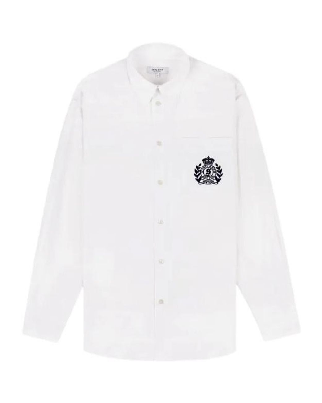 Sporty & Rich White Pocket Embroidered Top