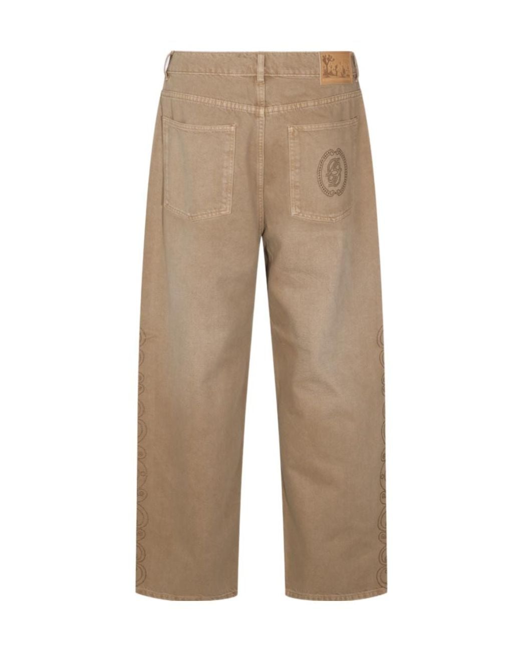 Drole de Monsieur Natural Casual Trousers With Belt Loops for men