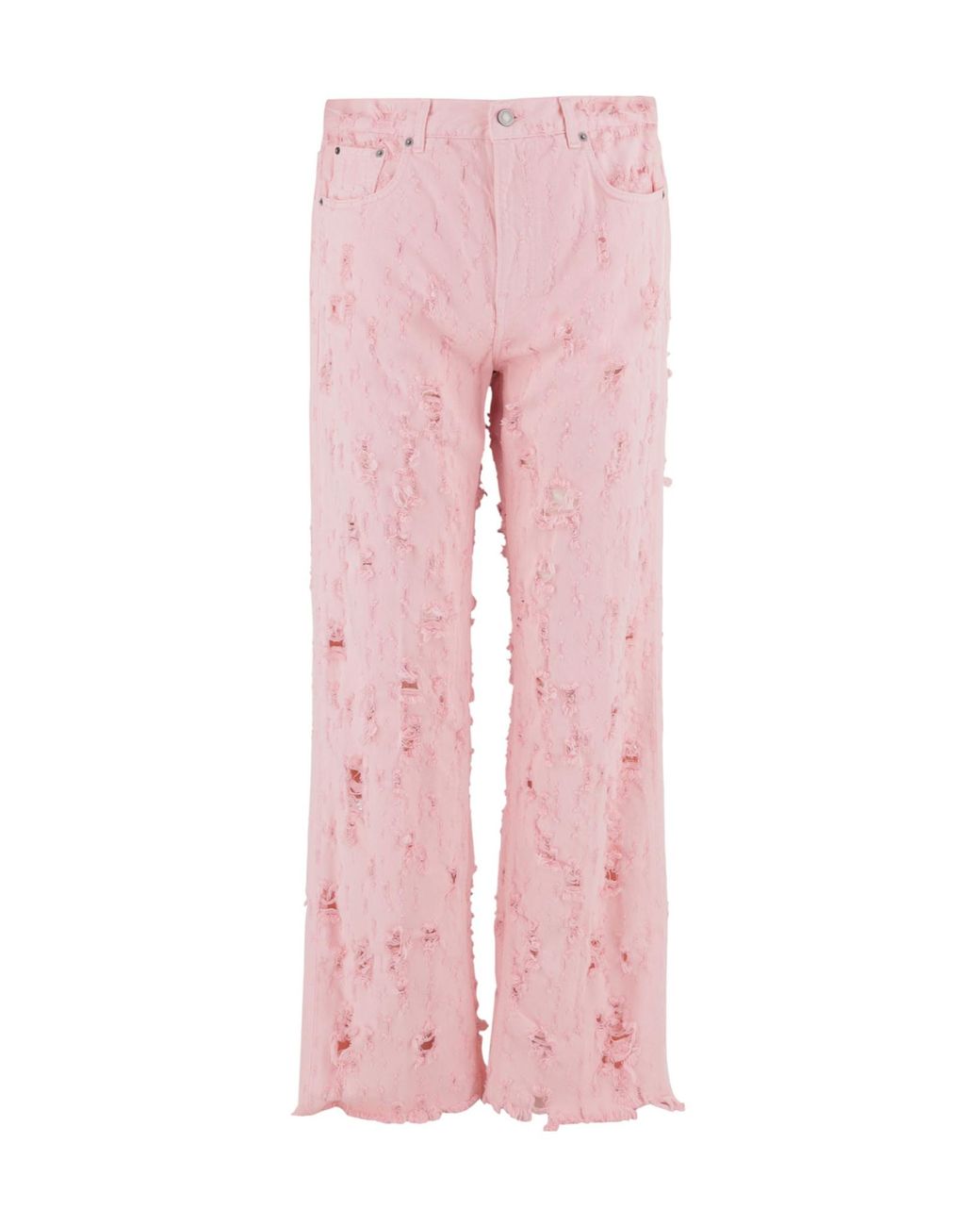 Haikure Pink Bonnie Destroyed Straight-Leg Jeans