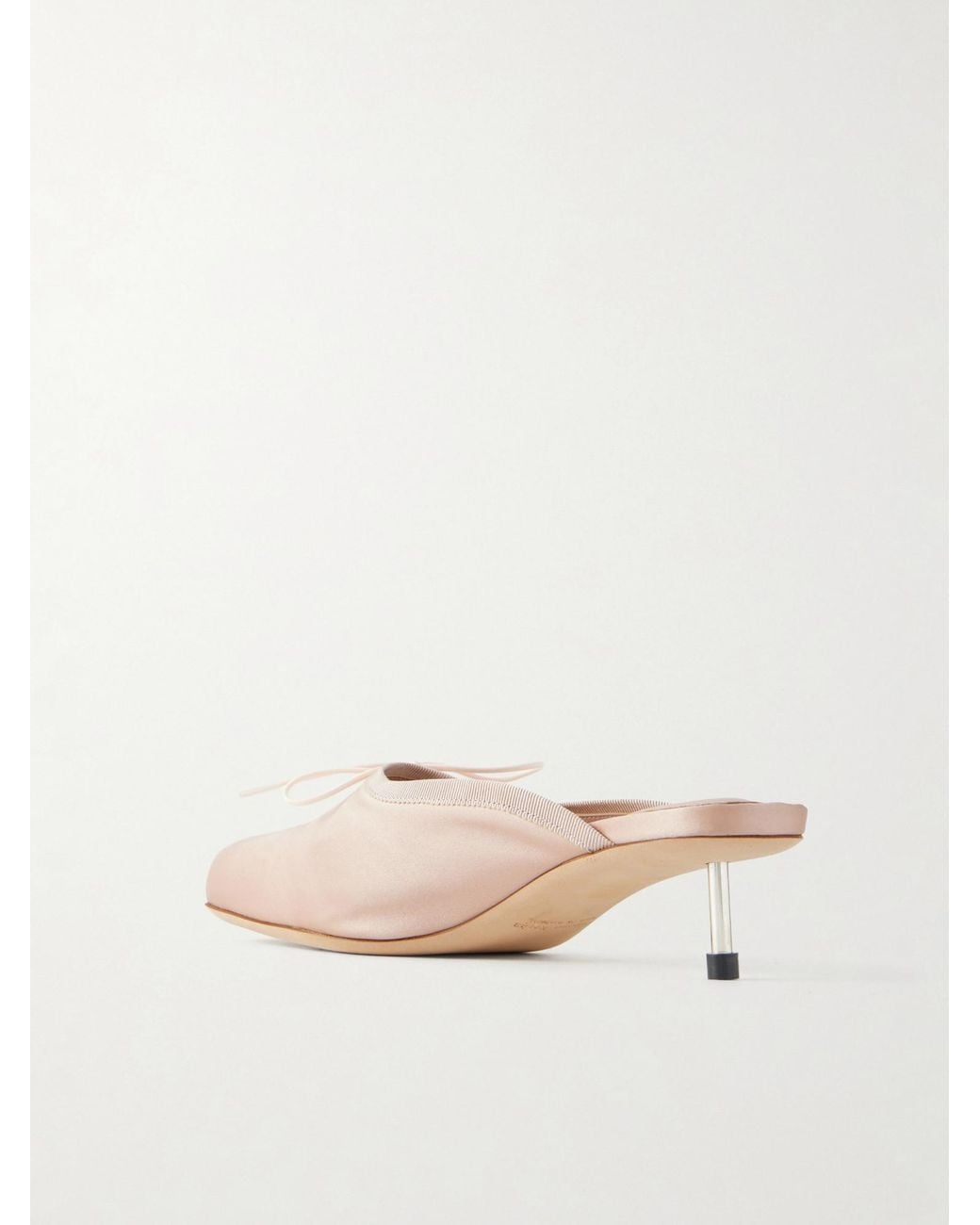 Simone Rocha Pink Pointe Bow-Detailed Satin Pumps