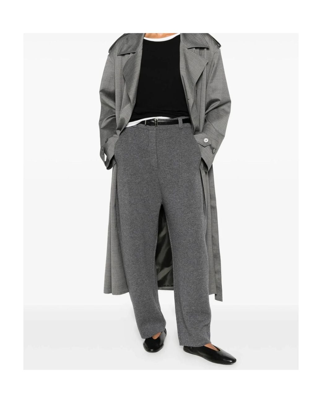 Lisa Yang Gray Wrenda Tapered Pants