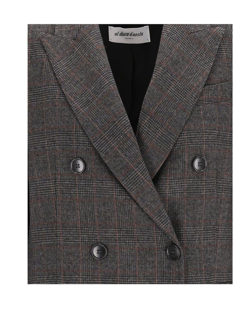 Al Duca D'aosta Gray Double-Breasted Blazer