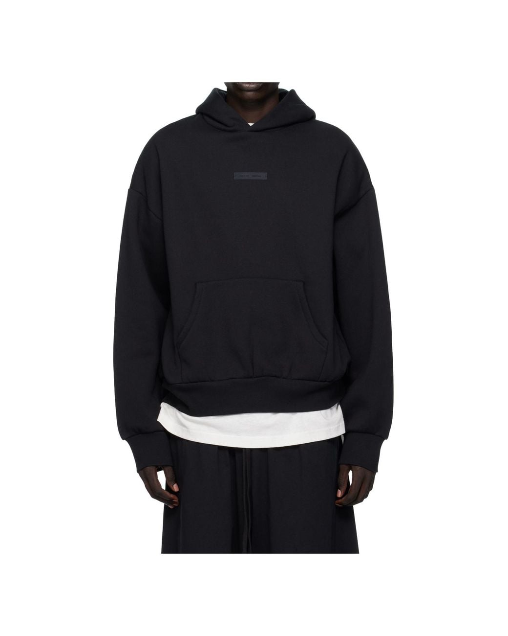 Fear Of God Black Logo Hooded Sweatshirt for men